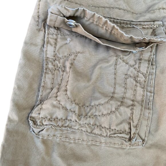 VINTAGE True Religion Cargo Pants Size 34 Brown - Picture 8 of 8